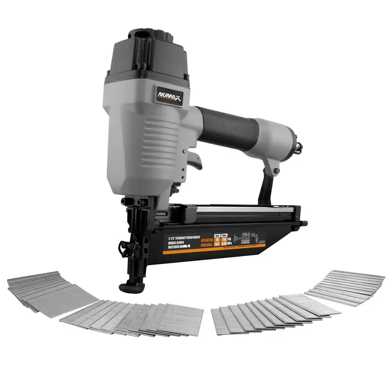 16-Gauge Pneumatic 2-1/2-Inch Straight Finish Nailer With Assorted Nails 1