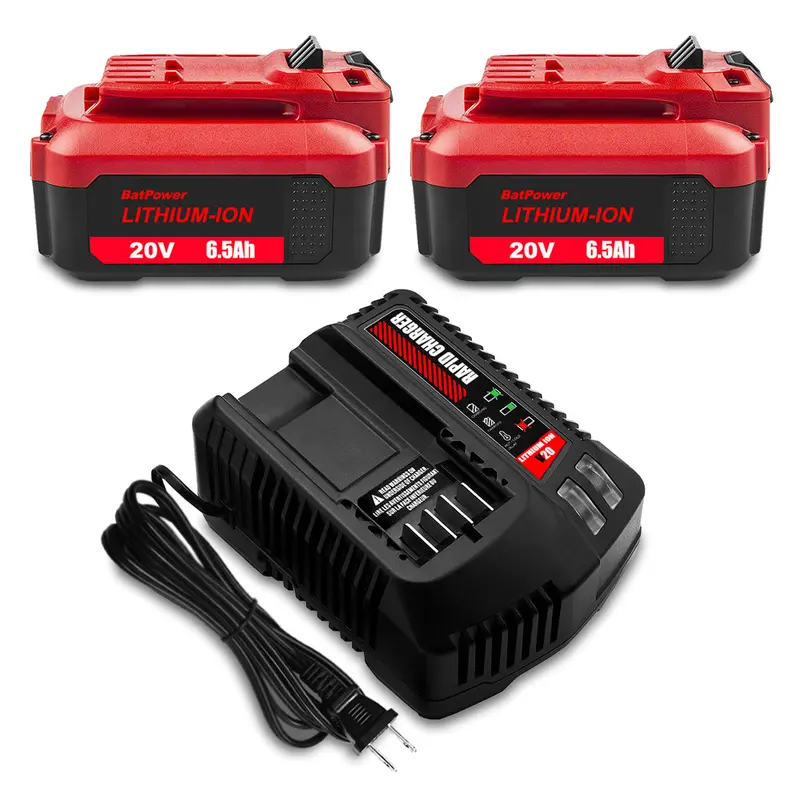 20V Craftsman V20 High-Capacity Battery & Charger Combo – 6.5Ah For Cmcb204, Cmcb206, Cbcb104 2
