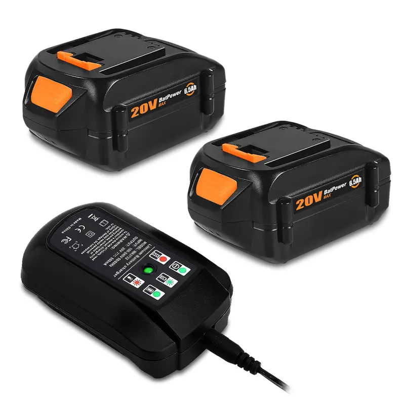 20V Worx Wa3578 Extended-Capacity Battery & Charger Kit – 6.5Ah Replacement For Wa3742, Wa3520, Wa3525 2