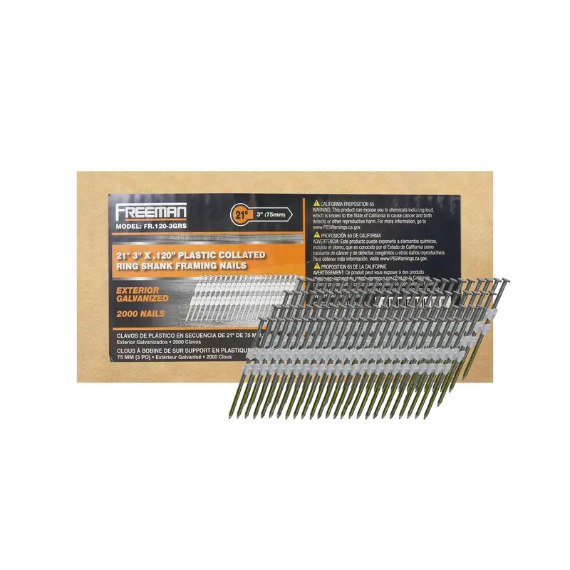 21° Plastic-Collated Framing Nails (.120" X 3") 1