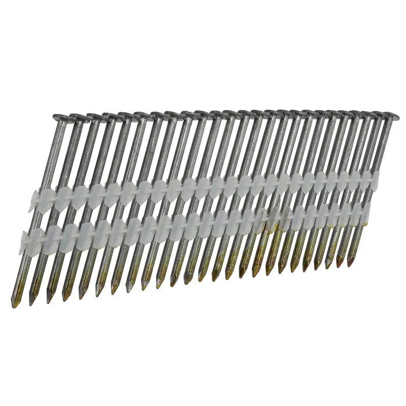 21° Plastic-Collated Framing Nails – 2-3/8" Smooth Shank, Full Round Head (500-Pack) 1