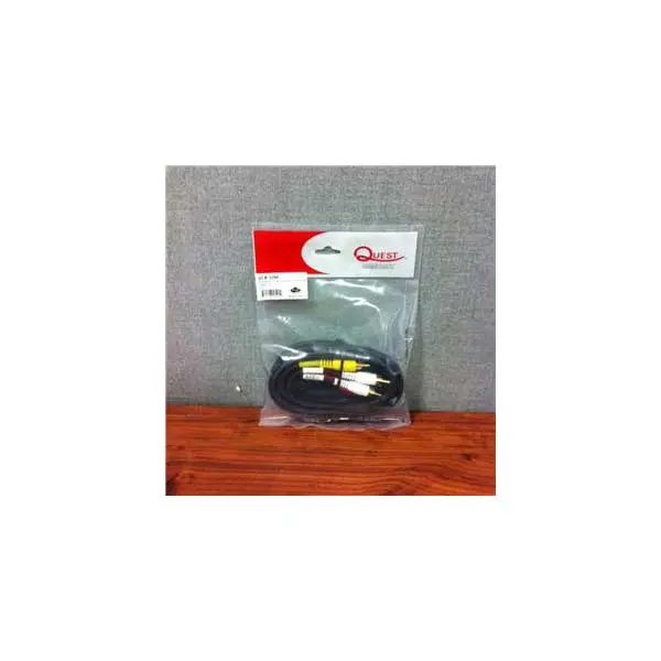 3-Foot Rca Stereo/Video Cable – Lightweight Composite & Audio Interconnect 1