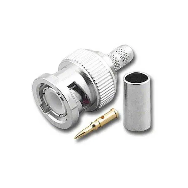 3-Piece Bnc Male Crimp Connector For Rg-58/U Coaxial Cable – Precision Rf Termination 1