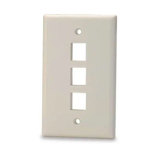 3-Port Low-Profile Wall-Mount Keystone Plate 1