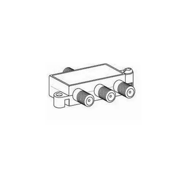 3-Way Coaxial Signal Splitter With Integrated Gold-Plated Grounding Block 1
