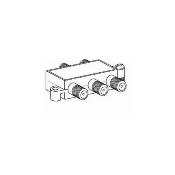 4-Port Coaxial Signal Splitter With Integrated Grounding Block – Gold-Plated 1