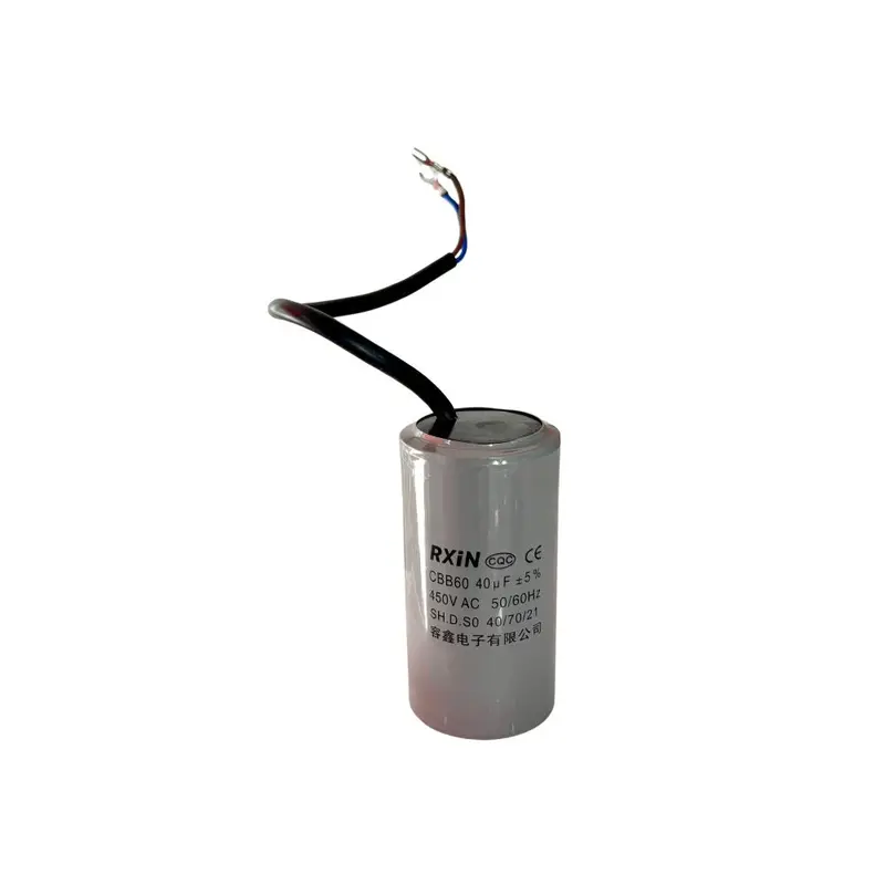 40 Μf Wire-Lead Ac Capacitor – 450 V, 50×96 Mm, Dual Grey Leads | Cap-040Uf-W-1 1