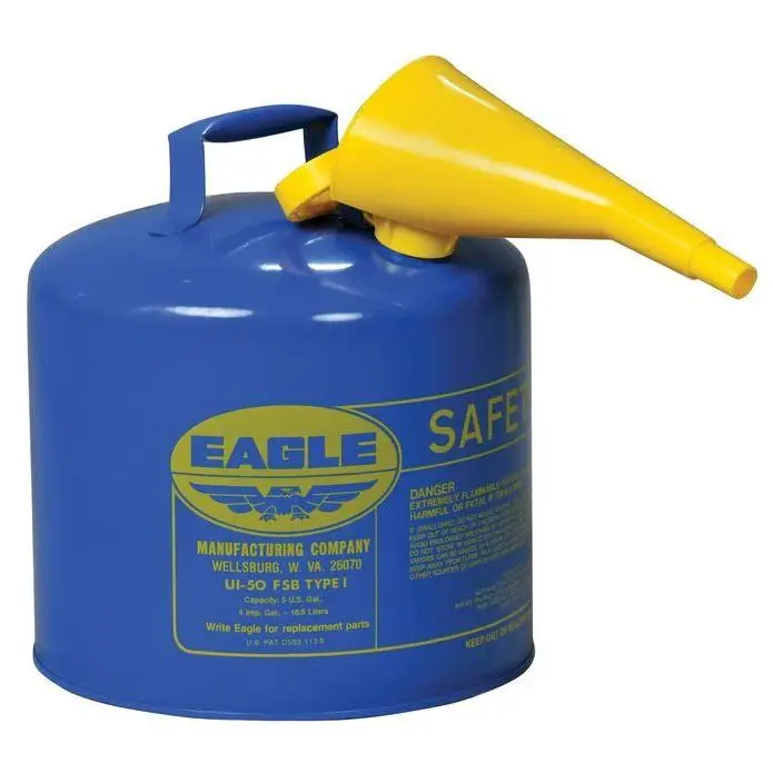 5-Gallon Blue Type I Osha-Compliant Safety Can – Kerosene, With Integrated Funnel 1
