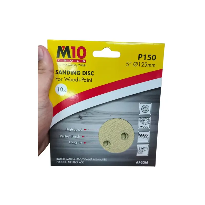 5" M10 Hook-And-Loop Sanding Disc – Velcro-Backed Abrasive Disc 1