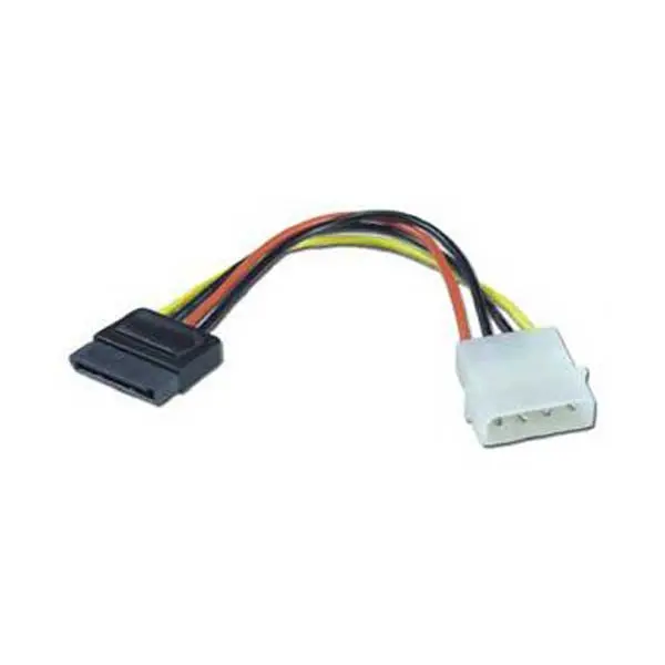 6-Inch Standard Sata Internal Power Cable – Straight 4-Pin Molex To Sata 1