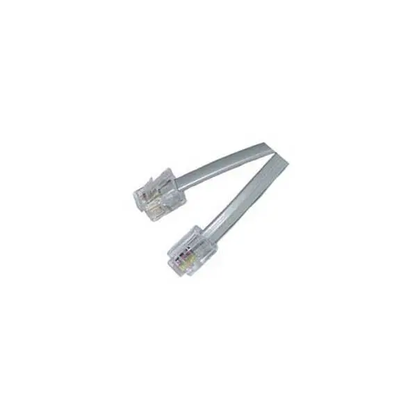 7-Foot Crossover Rj11 Flat Satin Telephone Cord 1