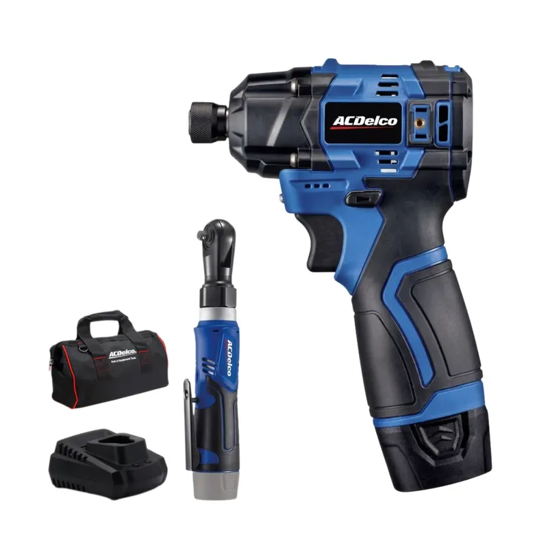 Acdelco G12 12V Cordless Brushless Impact Driver & 3/8" Ratchet Combo Kit – Ari12185-K1 1