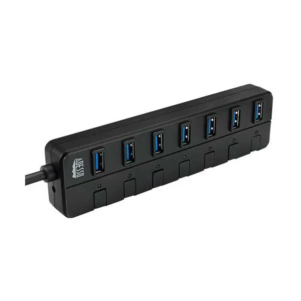 Adesso Auh-3070P 7-Port Usb 3.0 Hub – Individual Port Switches & External Power Supply 1