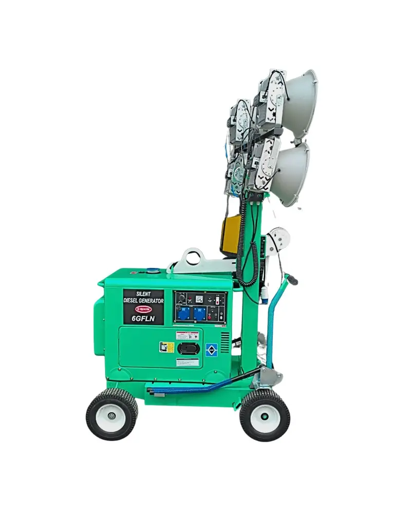 Aiko Ak1600Led+Lt6500Se Mobile Tower Light System – 4×400W Led + 6Gfln-186Fae Generator For Construction Sites 1