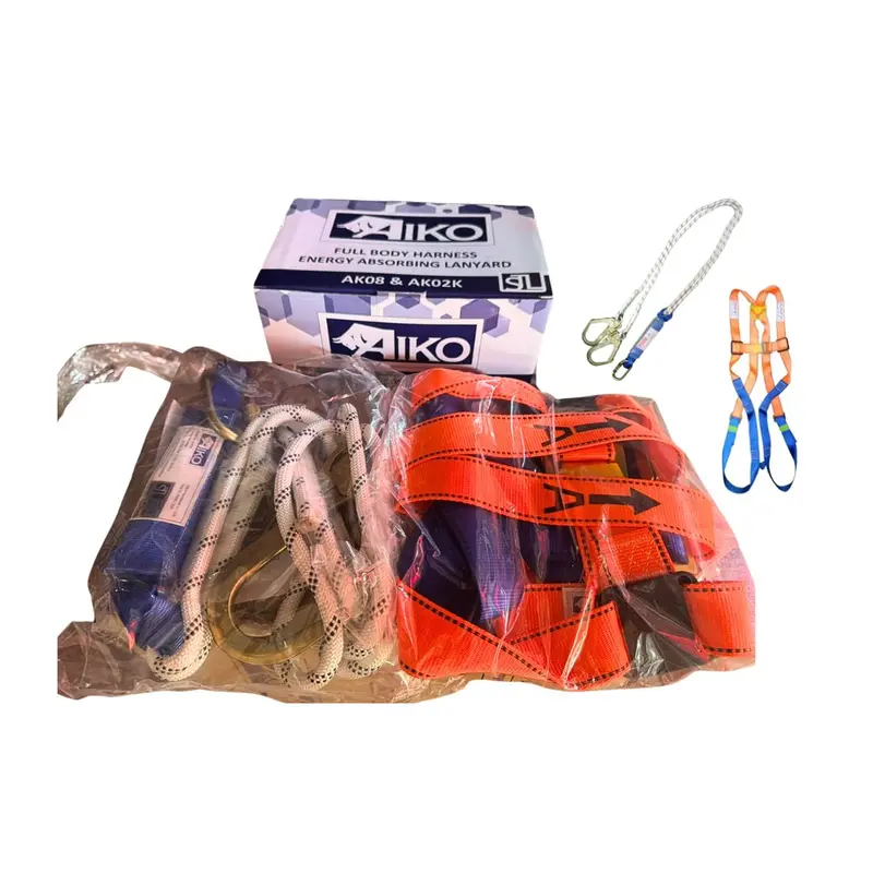 Aiko Sb3-Aiko Dual-Lanyard Safety Harness With Carabiner Clips | Osha-Compliant Fall Protection System 1
