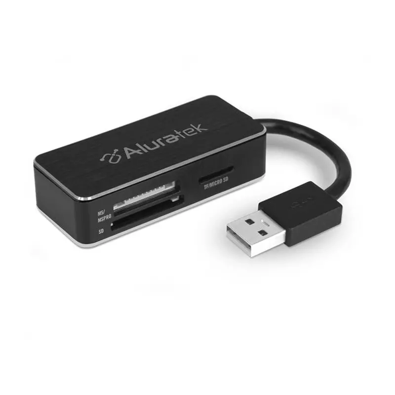 Aluratek Aucr200 Usb 2.0 Card Reader – Compatible With Microsd And Minisd Cards 1