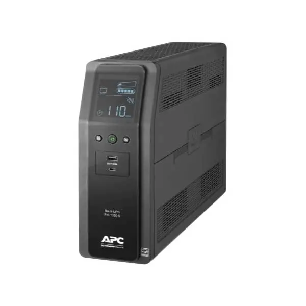 Apc Back-Ups Pro Br1350Ms – 1350Va Lcd Ups With 10 Outlets, Pure Sine Wave & Dual Usb Charging 1