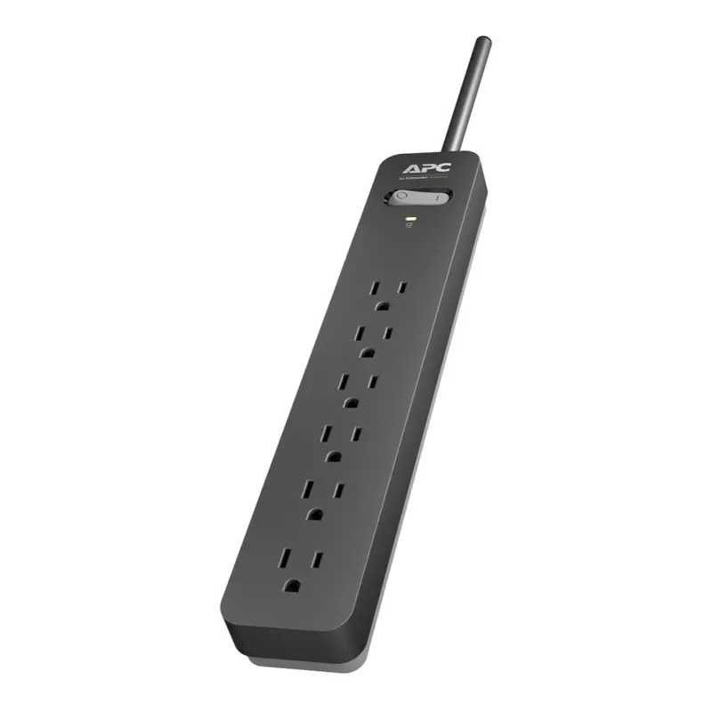 Apc Pe610 6-Outlet Surge Protector With 10-Foot Cord And Built-In Circuit Protection 1