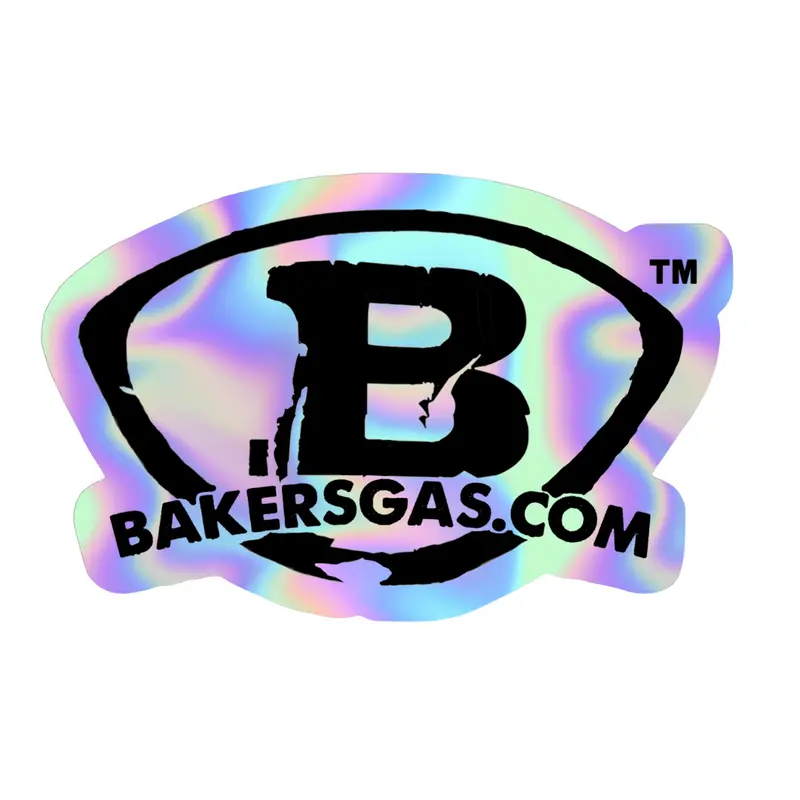 Baker'S Gas Holographic Logo Vinyl Sticker For Welding Gear 1