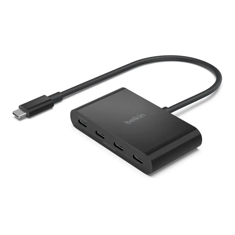 Belkin Usb-C To 4-Port Hub With 100W Power Delivery (Avc018Btbk) 1