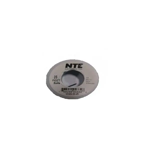 Black 26 Awg Stranded Tinned Copper Hook-Up Wire – 300V, 25 Ft Roll 1