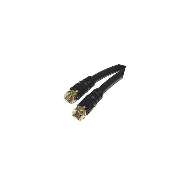 Black Rg-6 Coaxial Cable With Gold-Plated F Connectors – 50 Feet 1
