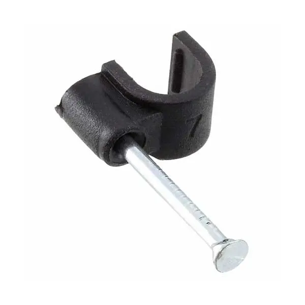 Black Rg6 Coaxial Cable Mounting Clips 1