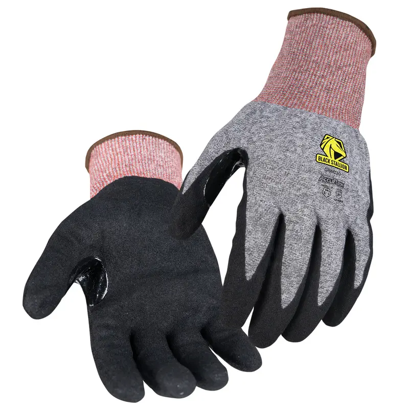 Black Stallion Accuflex Nitrile-Coated Knit Gloves – A6 Cut Resistance, 18-Gauge, 12-Pack – Gr6030-Gb 1