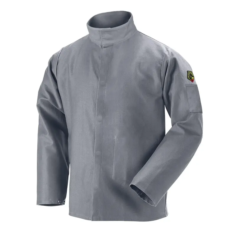 Black Stallion Fr Cotton Welding Jacket – Gray Color, Jf2220-Gy 1