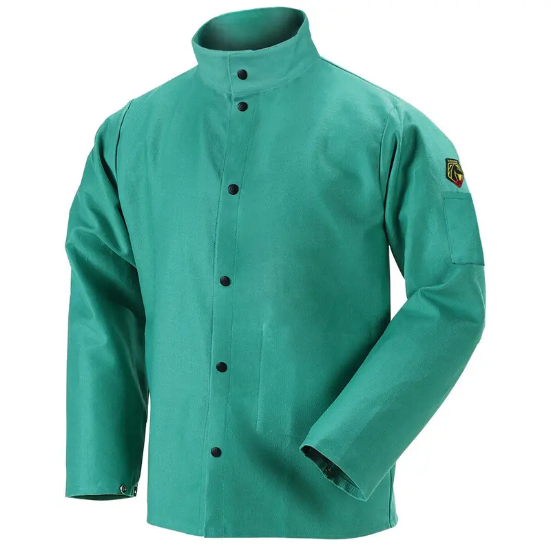 Black Stallion Truguard 200 Green Fr Cotton Welding Jacket – F9-30C 1