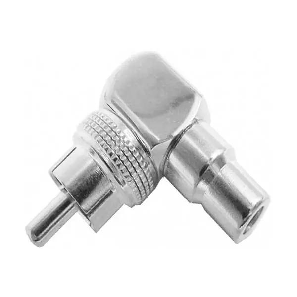 Calrad 35-480-Nk Right-Angle Rca Adapter – Male To Female, Nickel-Plated 1