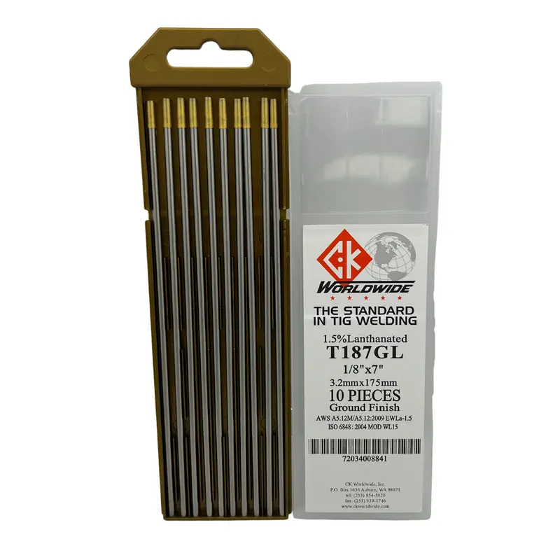 Ck Worldwide Gl Pack Of Ten 1.5% Lanthanated Tungsten Electrodes 1