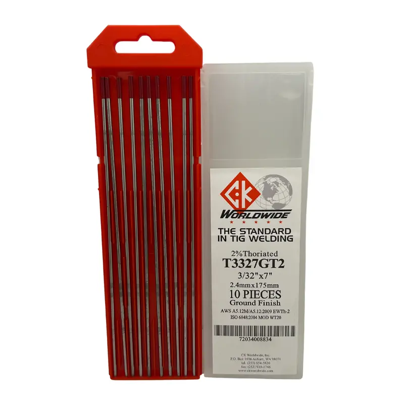 Ck Worldwide Gt2 Pack Of Ten 2% Thoriated Tungsten Electrodes 4