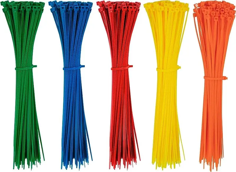 Colorful Nylon Cable Ties – 6-Inch × 2.5Mm, Pack Of 500 Assorted Colors (Model Ctm-0625) 1