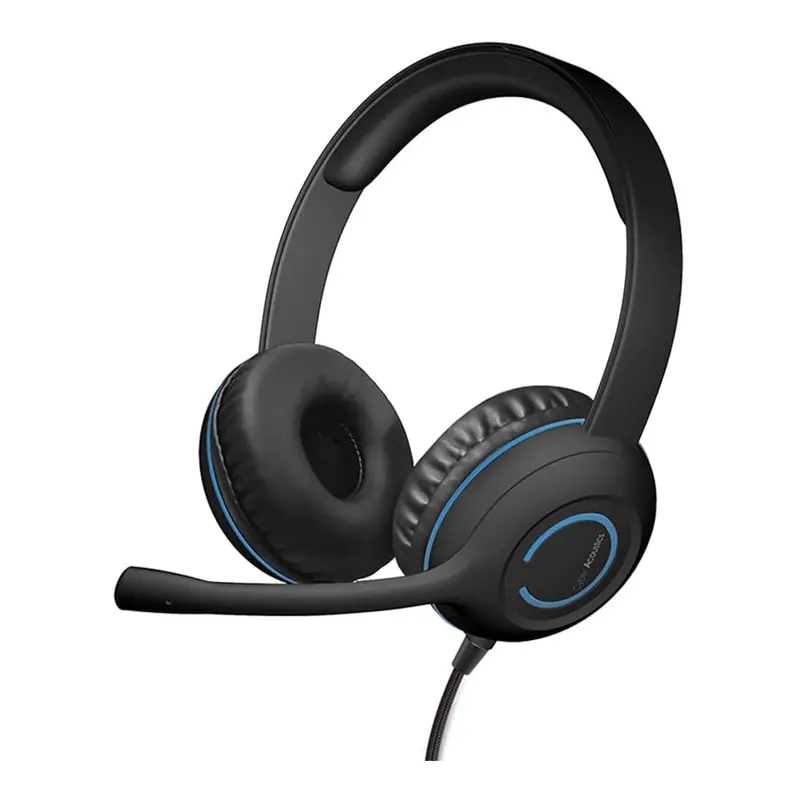 Cyber Acoustics Ac-5008 Usb Stereo Headset – Noise-Cancelling Mic, Lightweight Comfort Design, Black 1