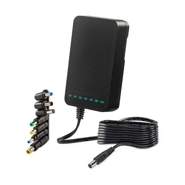 Cyberpower Cpuac3000 Universal Ac Adapter – 48W Adjustable Output (5V–24V, 3A), 7 Interchangeable Tips 1