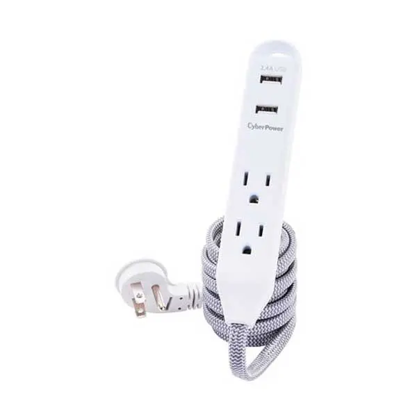 Cyberpower Gc306U 2-Outlet Power Strip With Dual Usb Charging Ports And 6-Foot Cord 1