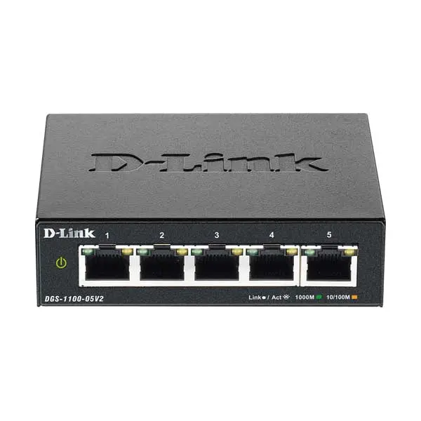 D-Link Dgs-1100-05V2 Fanless 5-Port Gigabit Layer 2 Smart Switch – Ndaa Compliant 1