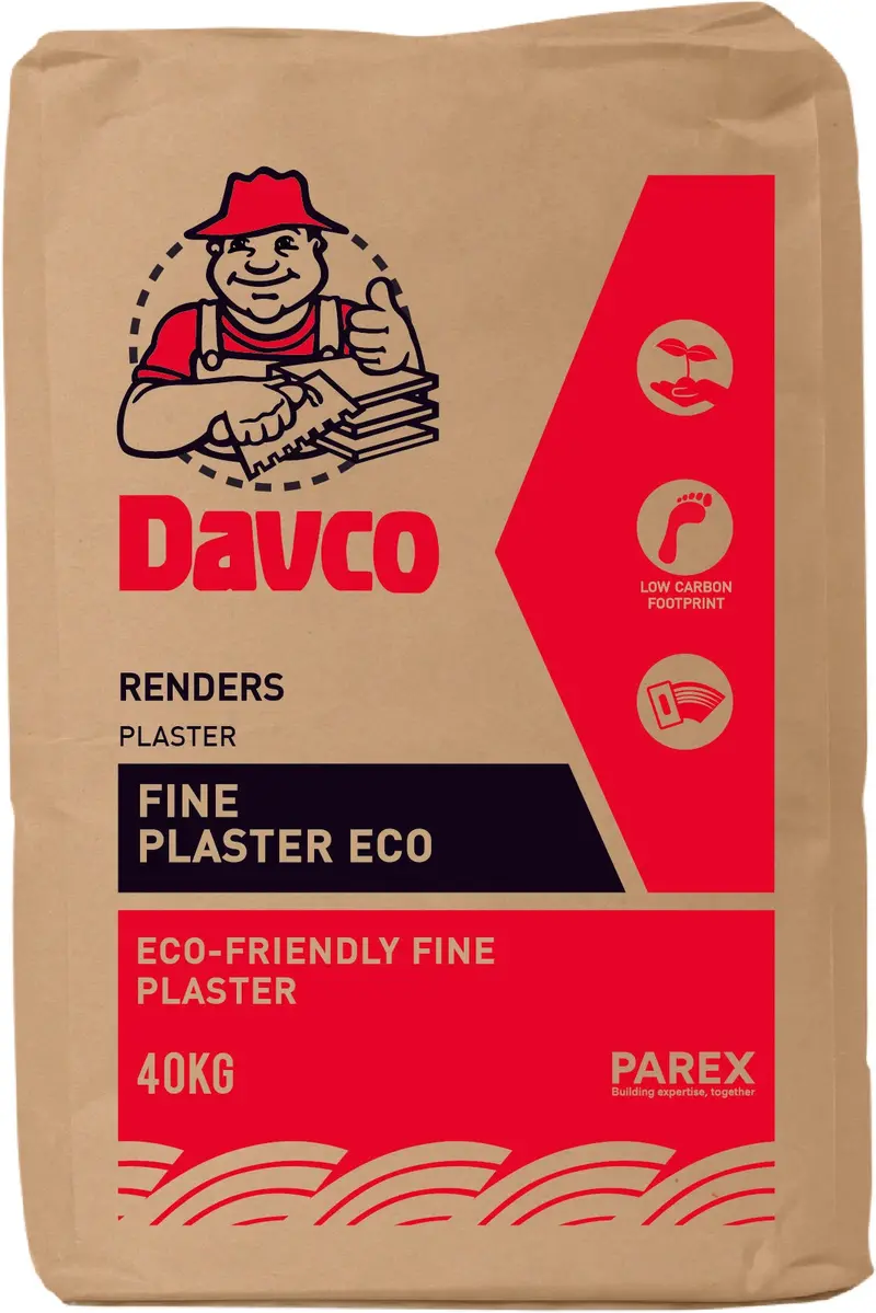 Davco Eco-Friendly Fine Plaster – 40Kg Bag | Davco-Fpe40 1