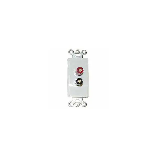 Designer Wall Plate Insert: Dual 5-Way Binding Posts (One Red, One Black) 1
