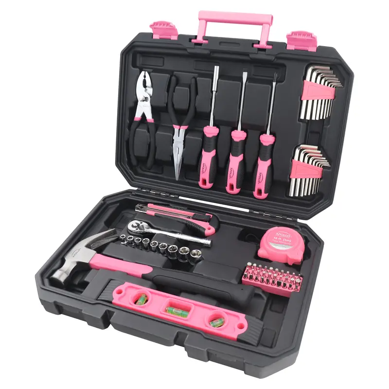 Dt0001P 65-Piece Pink Essential Tool Kit For Home Repairs And Maintenance 1