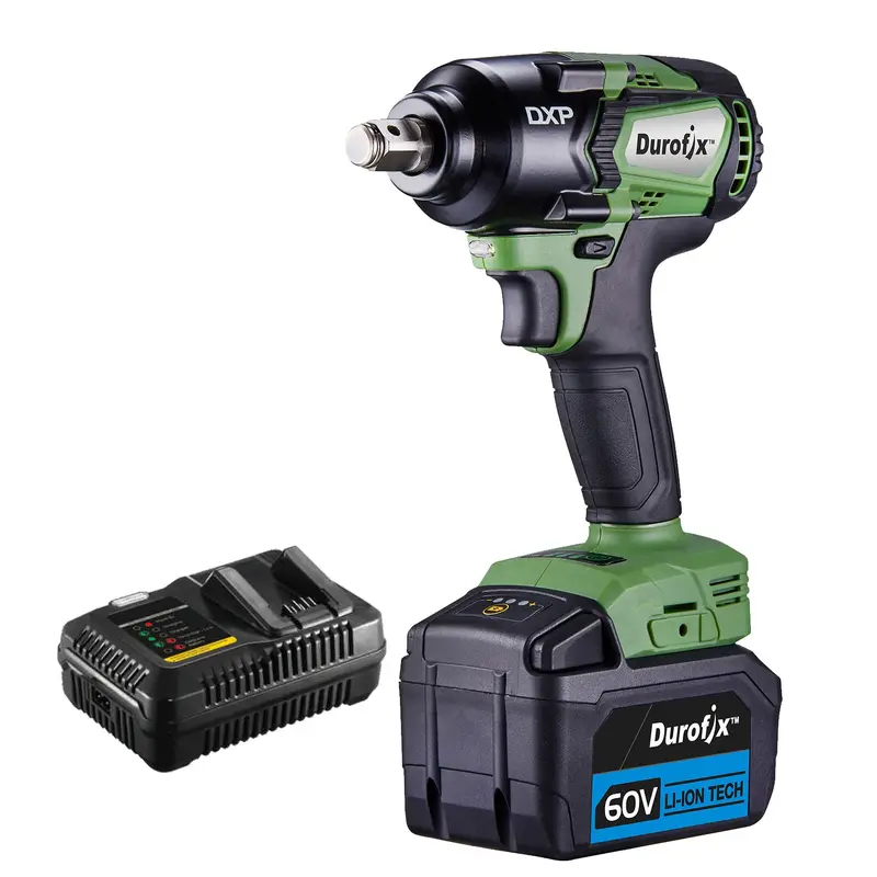 Durofix Ri60166A1-Pm 60V 1/2" Brushless Impact Wrench Kit (517 Ft-Lbs) 1