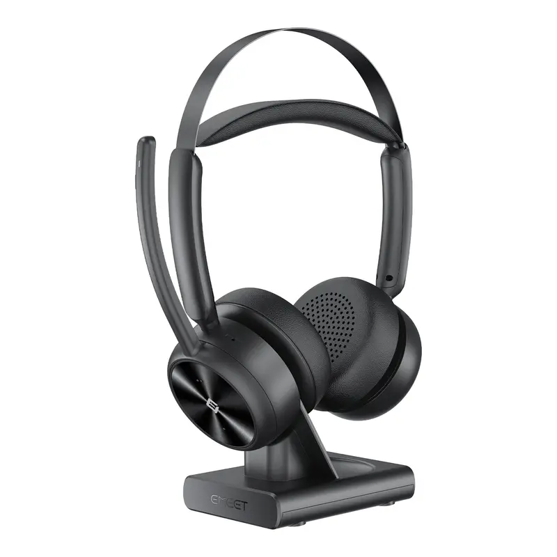 Emeet Geniuscall Hs80 (Gen 2) – Wireless On-Ear Headset With Enc & Charging Base 1