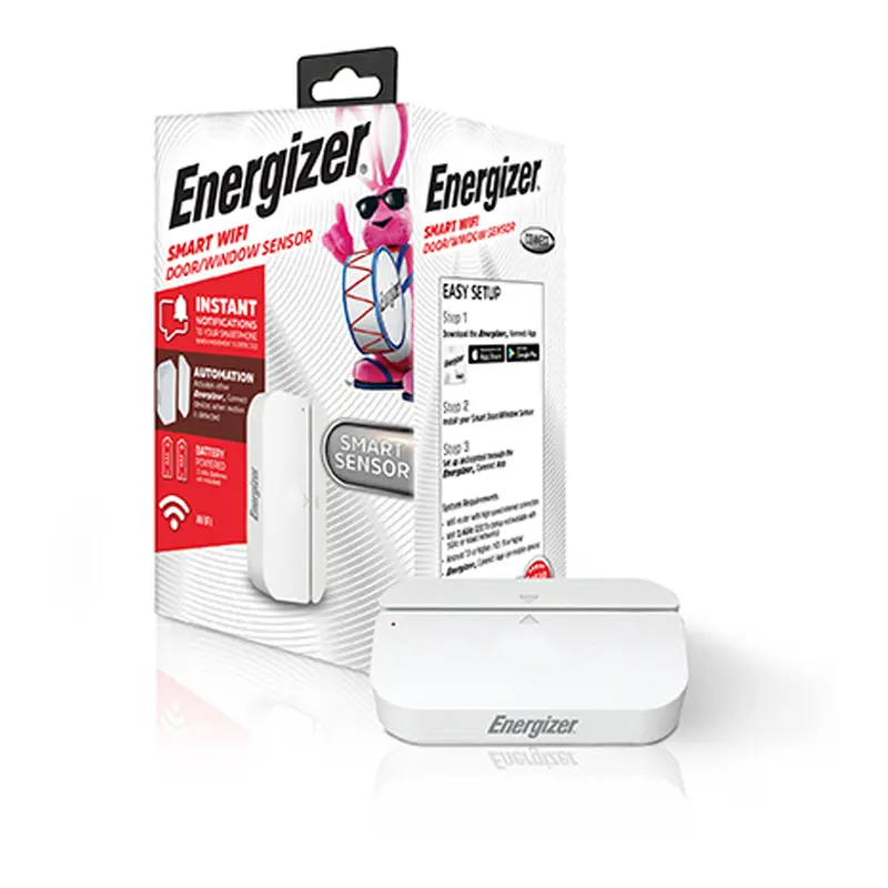 Energizer Edw4-1001-Wht Smart Wi-Fi Door And Window Sensor For Home Security Systems 1