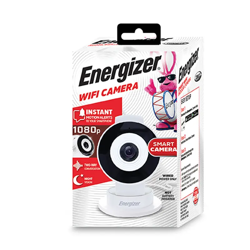 Energizer Eix1-1004-Wht 1080P Full Hd Indoor Security Camera — Wi-Fi Enabled, Motion Detection 1
