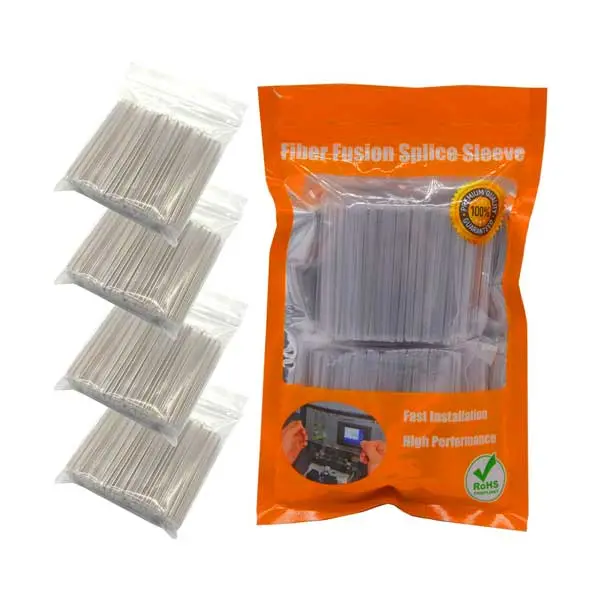 Fiber Optic Fusion Splice Sleeves – 2.5Mm Diameter × 40Mm Length, Clear, 400-Piece Pack (Fss-2.5-40-400) 1
