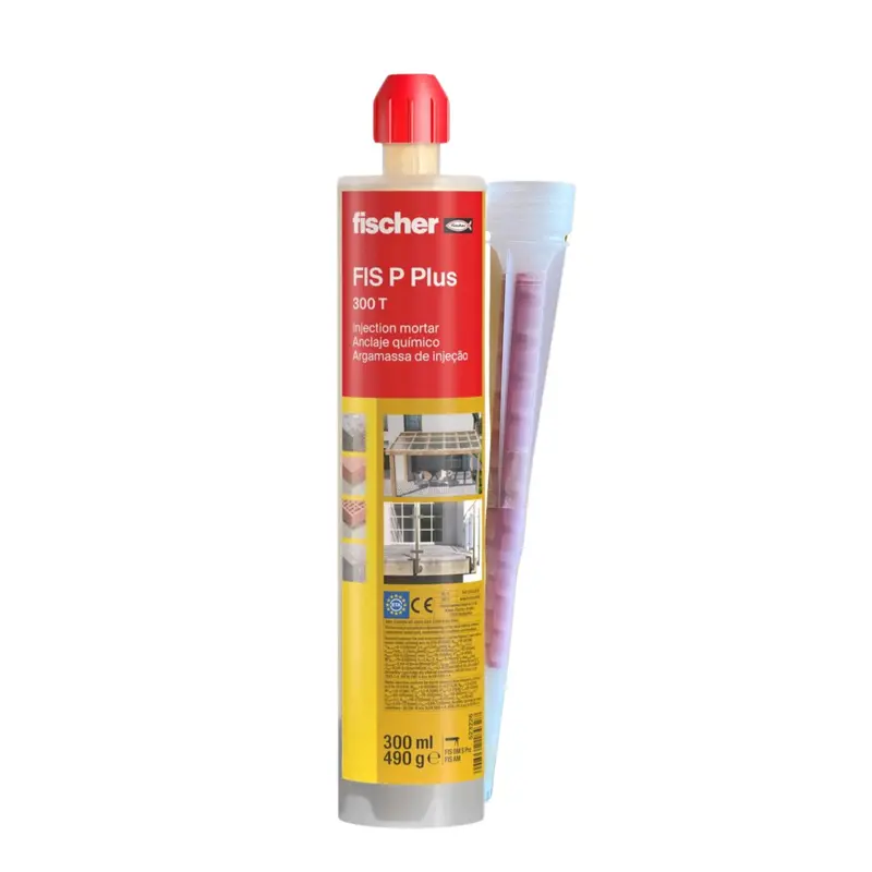 Fischer Fis P Plus 300 T Injection Mortar – Sea300 Cartridge, 12-Pack, Model 523226 1