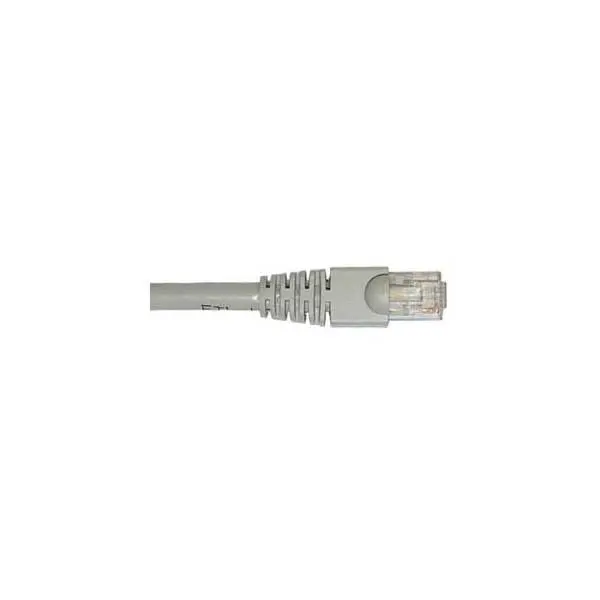 Grey Cat5E Booted Patch Cable – 10-Foot Ethernet Network Cord 1