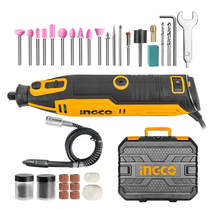 Ingco Mg13328 Mini Die Grinder Kit – 130W, 35,000 Rpm, 3.2Mm Collet + 110 Accessories 1