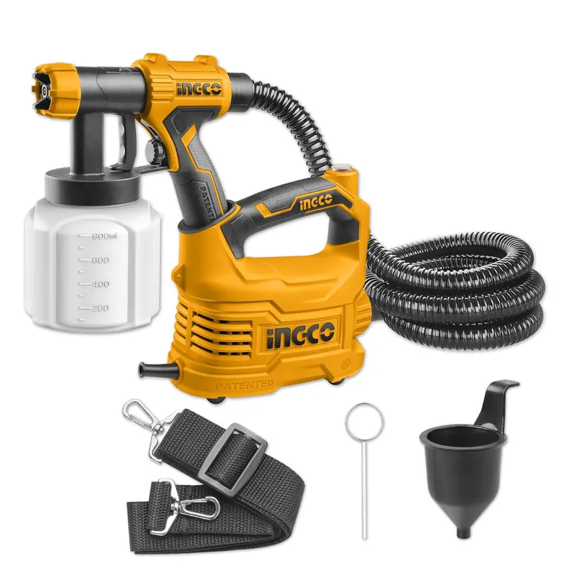 Ingco Spg5008 Hvlp Electric Spray Gun – 500W, 850Ml Tank, 3 Spray Patterns, Adjustable Valve For Smooth Coverage 1